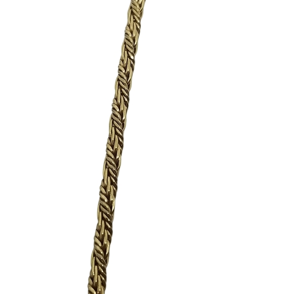 VINTAGE GOLDPLATED ROPE CHAIN WITH OVAL BOX ACCENTS NECKLACE - Picture 4 of 5